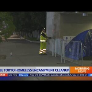 L.A. clearing homeless encampment in Little Tokyo, sparking protest