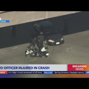 LAPD officer injured in crash