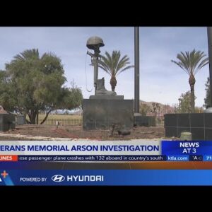 Moreno Valley Veterans Memorial catches fire, arson suspected