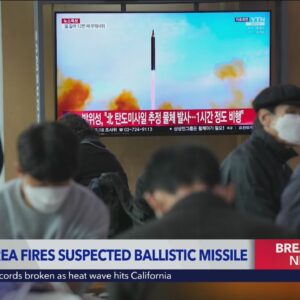 North Korea fires suspected ballistic missile