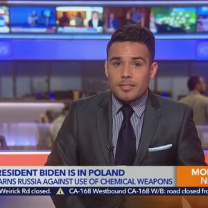 President Biden in Poland, warns Russia against using chemical weapons
