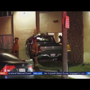 Man, 3-year-old daughter killed inside Long Beach apartment after truck crashes into building
