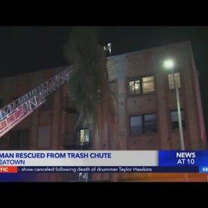 Firefighters rescue woman trapped in garbage chute at Koreatown apartment complex