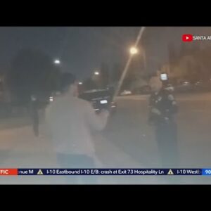 Investigation underway after Santa Ana police officer plays copyrighted music to thwart video record