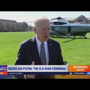 Biden on Putin: 'He's a war criminal'