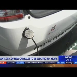 CA wants 35% of new car sales to be electric in 4 years