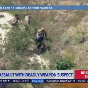 Driver in custody after pursuit of assault with deadly weapon suspect