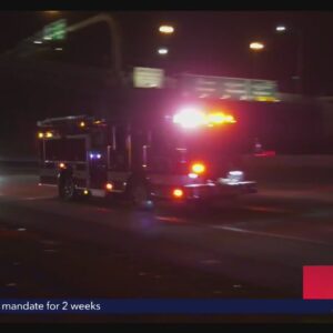 Driver taken to hospital after being shot on 215 Freeway