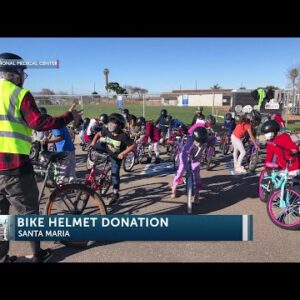 Marian Regional Medical Center donated 60 bike helmets to local schoolchildren