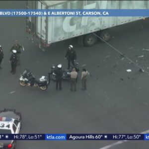 LAPD motorcycle officer involved in crash in Carson