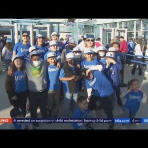 Little Leaguers celebrate Jackie Robinson Day with a Dodger Game