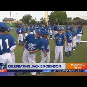 Little leaguers honor legacy of Jackie Robinson