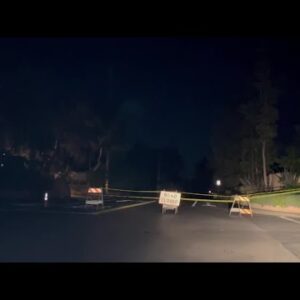Power outage in Montecito due to strong winds and large fallen tree