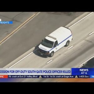 Procession held for off-duty South Gate police officer killed