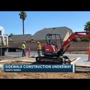 Crews repairing sidewalks for pedestrian safety in Santa Maria 5PM SHOW