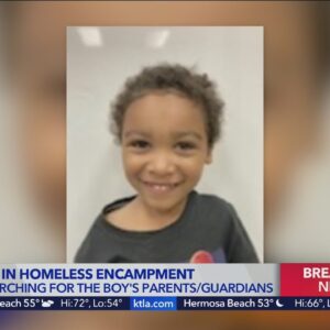 Search on for parents of boy found in homeless encampment