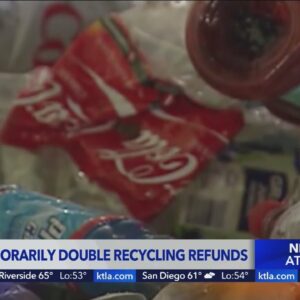 State to temporarily double recycling refunds
