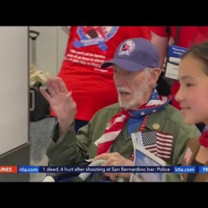 Veterans welcomed home at LAX after Honor Flight