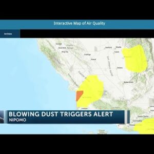 Wind-blown sand and dust deteriorating air quality in Nipomo