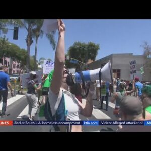 Abortion supporters march in WeHo, East Hollywood