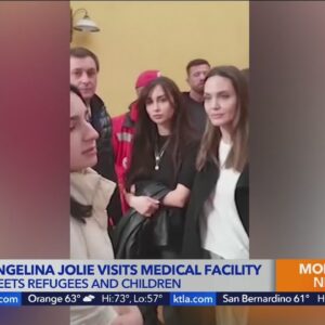Angelina Jolie visits medical facility in Ukraine