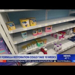 Baby formula restoration could take 10 weeks