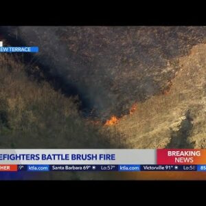 Brush fire in Lopez Canyon
