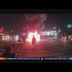 Car explodes in flames during street takeover in Willowbrook