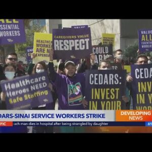 Cedars-Sinai service workers strike