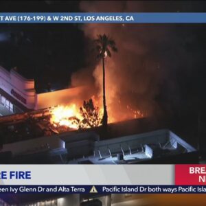 Fire engulfs Koreatown commercial building