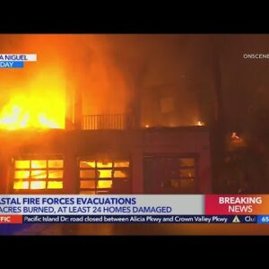 Firefighter injured in Coastal Fire that burned at least 24 homes in Laguna Niguel