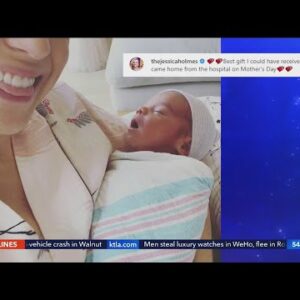 Jessica Holmes' new baby boy leaves NICU on Mother's Day