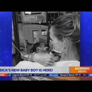 Jessica Holmes welcomes new baby boy