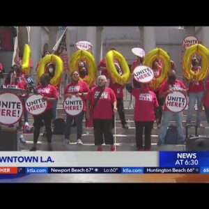 L.A. hospitality workers calling for pay increases, safety improvements