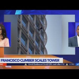 Man climbs SF's Salesforce Tower in protest against abortion