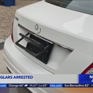 Mercedes suspected in Irvine burglaries had license plate flipper
