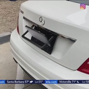 Mercedes suspected in Irvine burglaries had license plate flipper