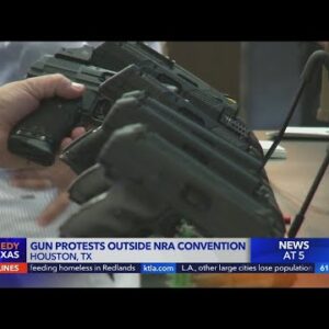 NRA convention draws protests as well as support