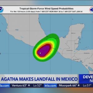 Pacific season’s 1st hurricane makes landfall in Mexico