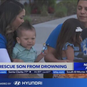 Parents rescue son from near drowning