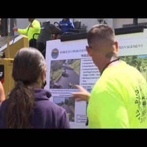 Public works crews hold a street outreach