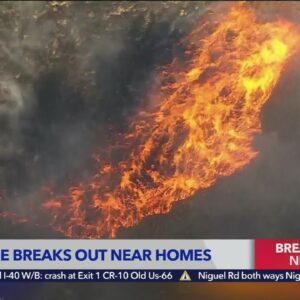 San Pedro brush fire erupts near homes