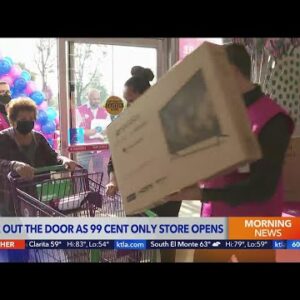 Shoppers get chance to buy $.99 TVs at new store opening