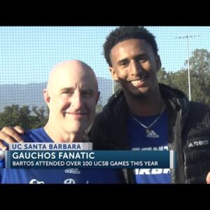 Gauchos fanatic is honored for attending over 100 games this school year
