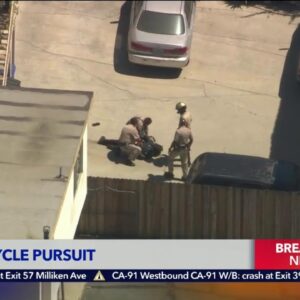 Authorities pursue a motorcycle in Echo Park area