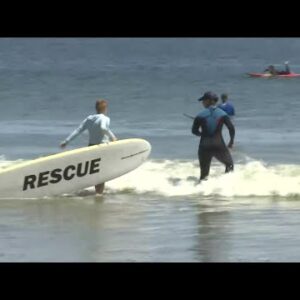Camp Cinder held its fourth day of camp with surf rescue training