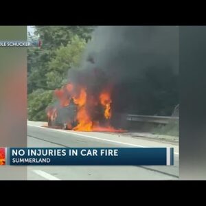 Car catches fire in Carpinteria, blocks Highway 101 lane
