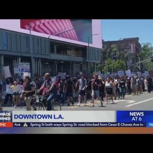 Crowds return to DTLA for 2nd day of abortion protests