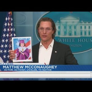 McConaughey calls for 'real change' on guns in emotional White House appearance