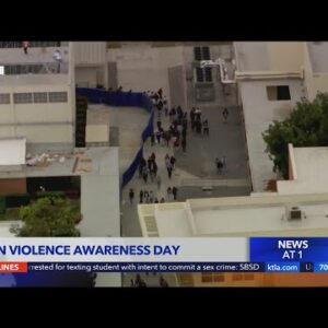 Local students walk out of school for Gun Violence Awareness Day